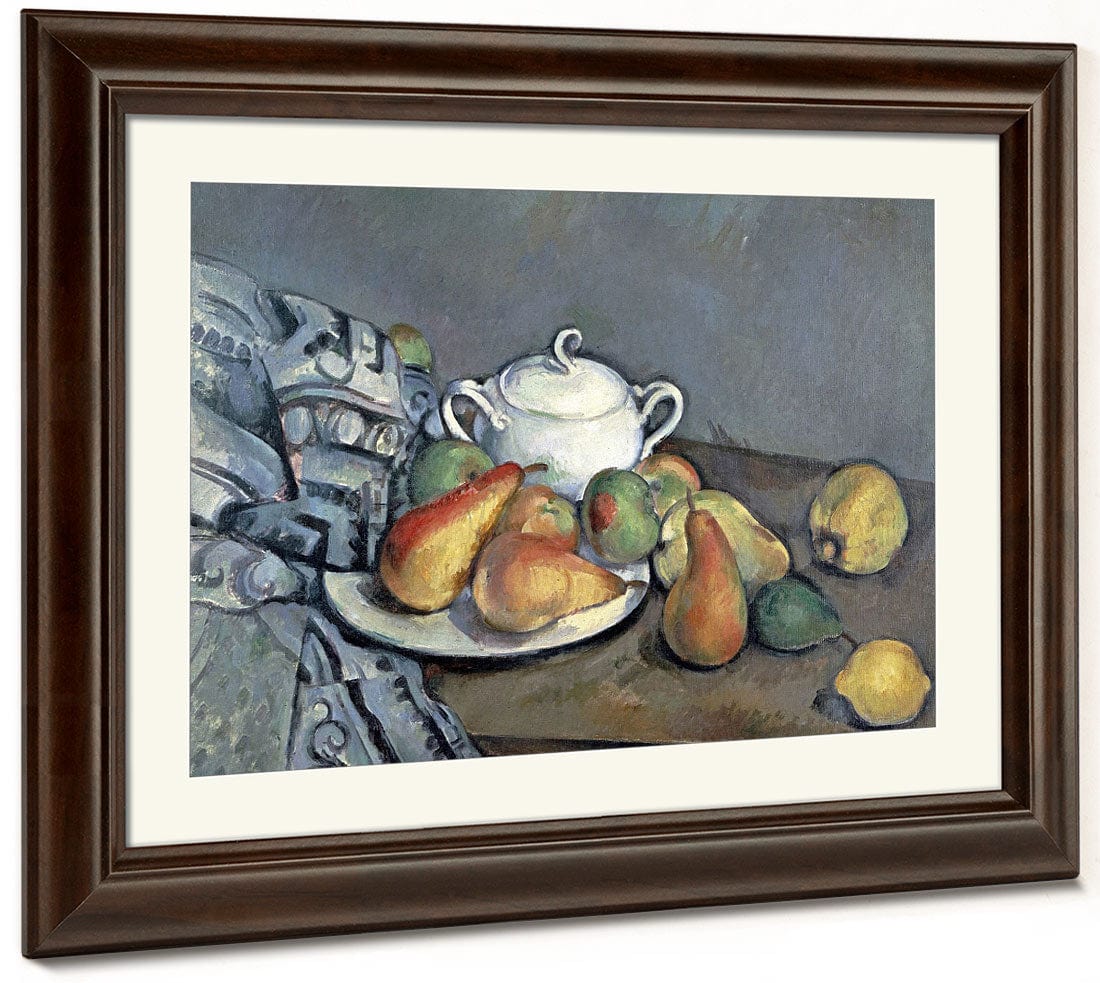 Sugar Bowl, Pears And Curtain By Paul Cezanne - Image 3