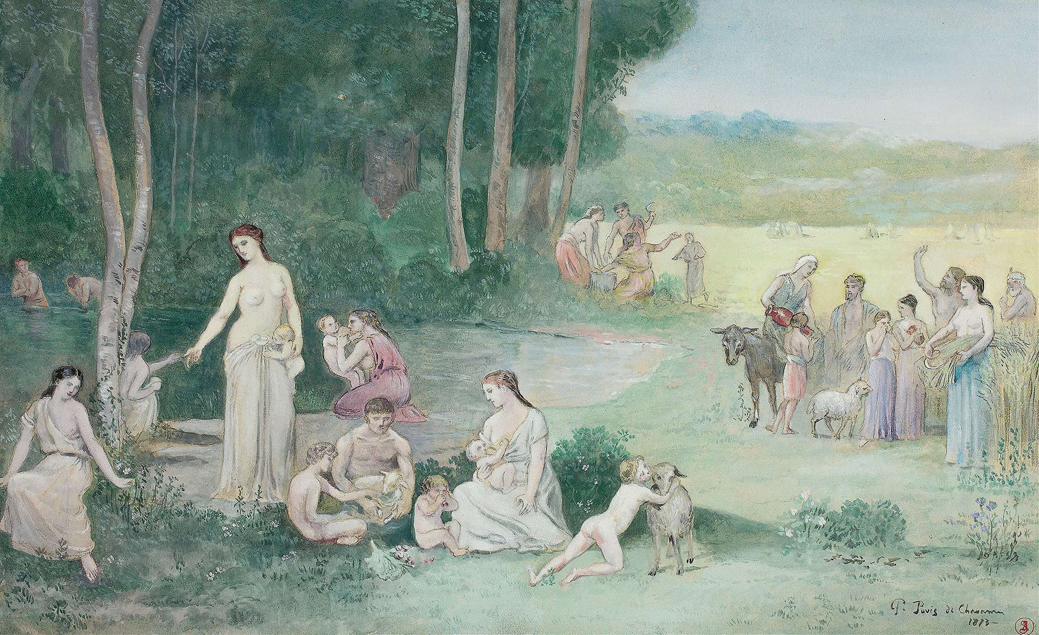 Summer by Pierre Puvis De Chavannes - Image 2