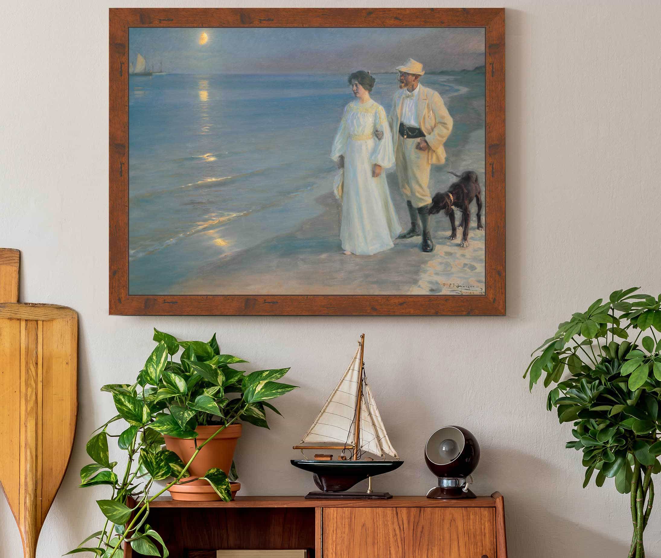 Summer Evening On The Beach At Skagen The Painter And His Wife by Peder Severin Kroyer - Image 3
