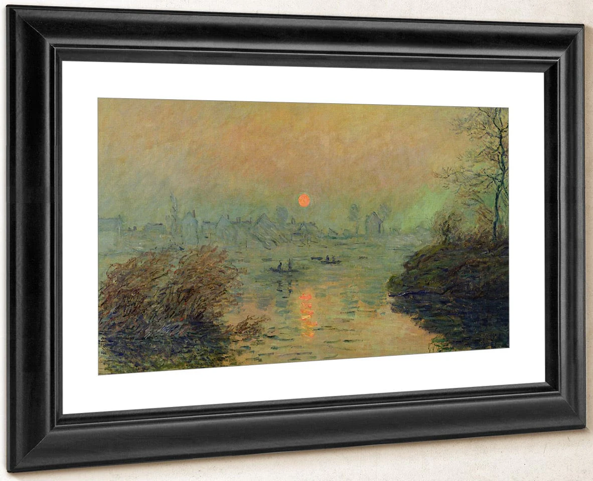 Sun Setting Over The Seine At Lavacourt. Winter Effect By Claude Monet - Image 4