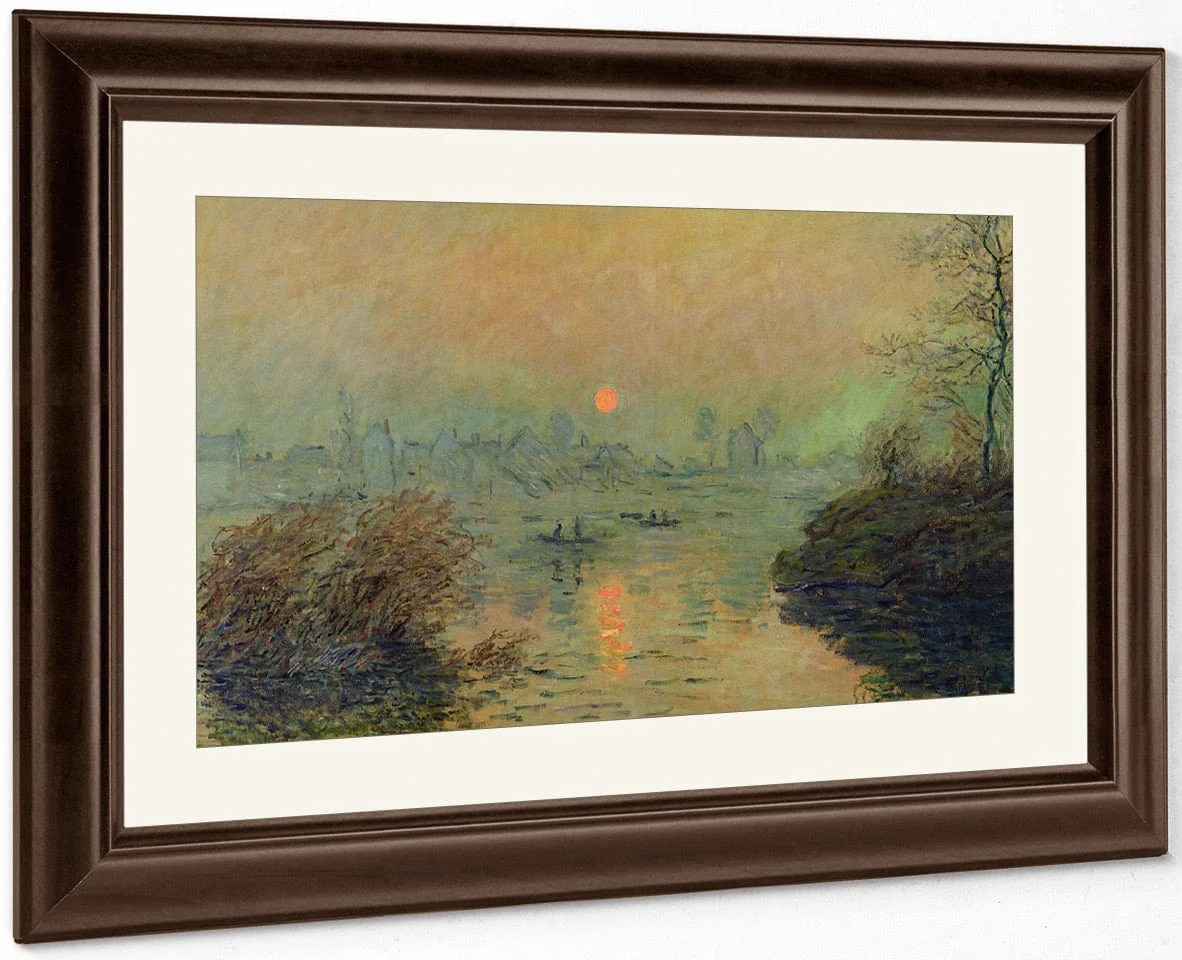 Sun Setting Over The Seine At Lavacourt. Winter Effect By Claude Monet - Image 5