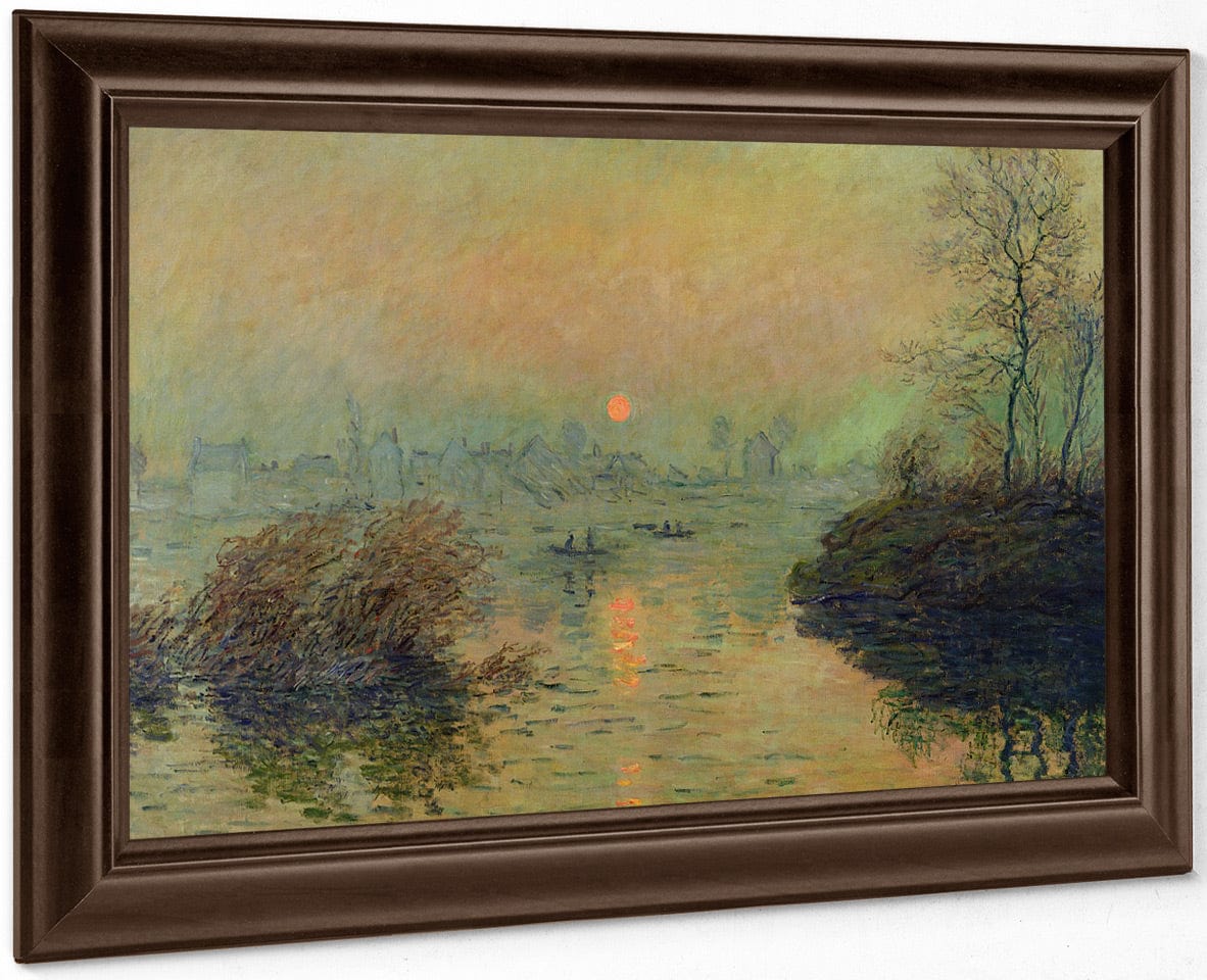Sun Setting Over The Seine At Lavacourt. Winter Effect By Claude Monet - Image 6