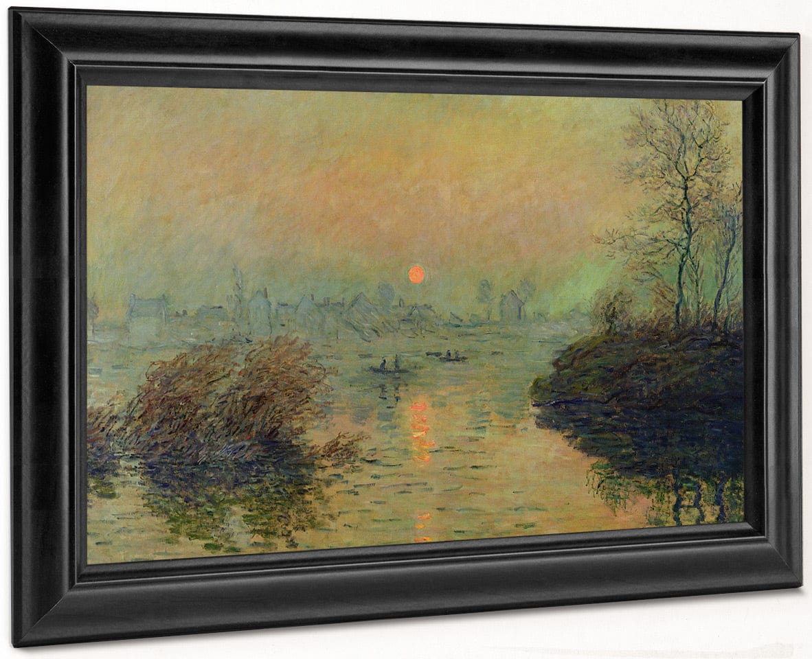 Sun Setting Over The Seine At Lavacourt. Winter Effect By Claude Monet - Image 8