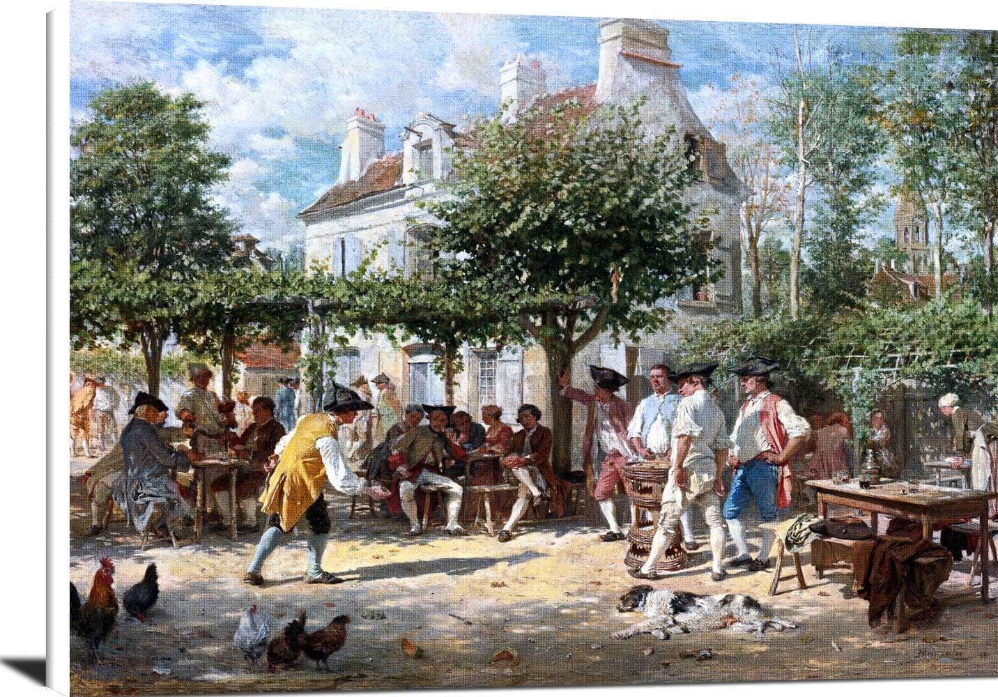 Sunday In Poissy Painting Jean Louis Ernest Meissonier Canvas Art