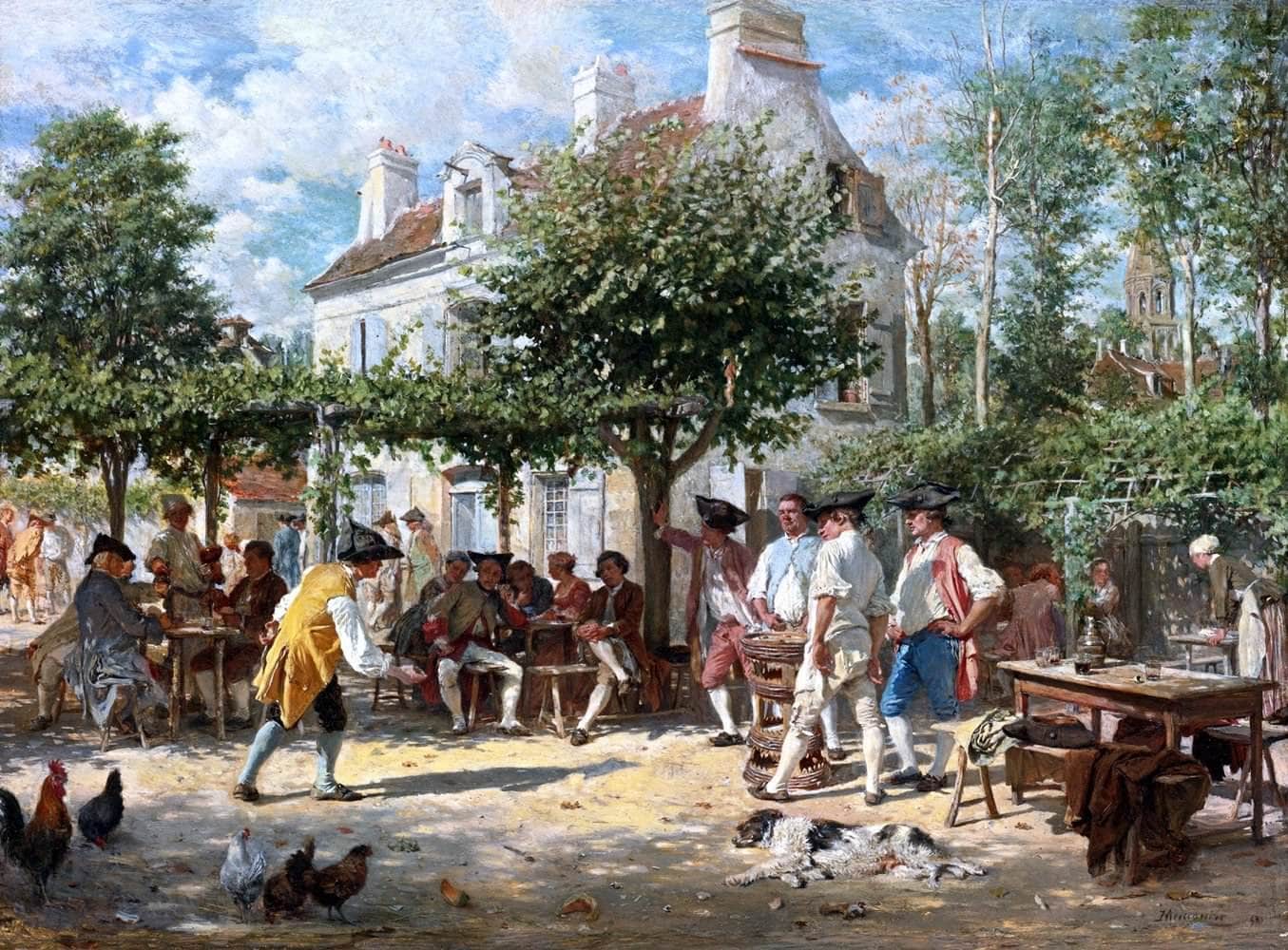 Sunday In Poissy Painting Jean Louis Ernest Meissonier Canvas Art - Image 5