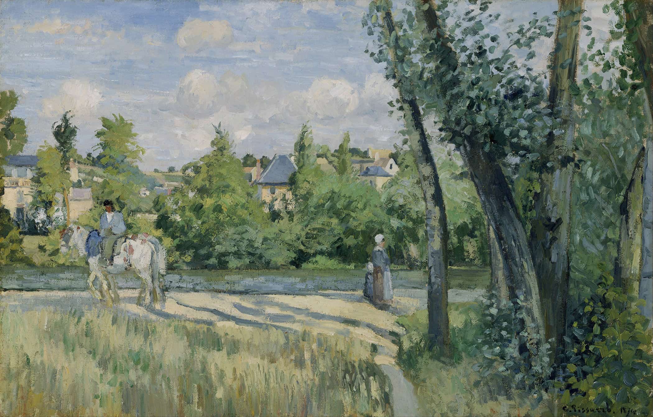 Sunlight On The Road Pontoise by Camille Pissarro - Image 2