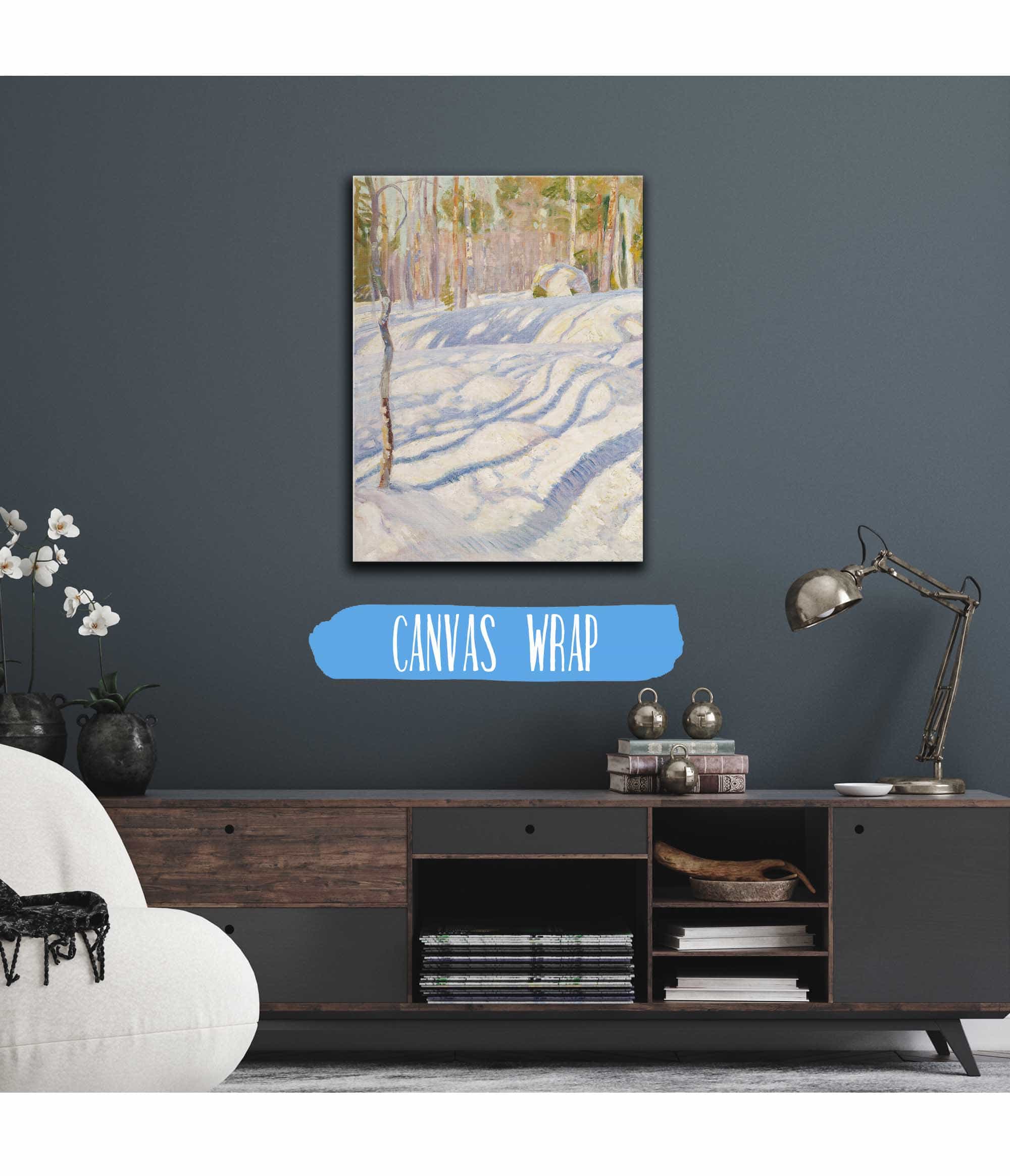 Sunlit Winter Lanscape by Pekka Halonen - Image 3