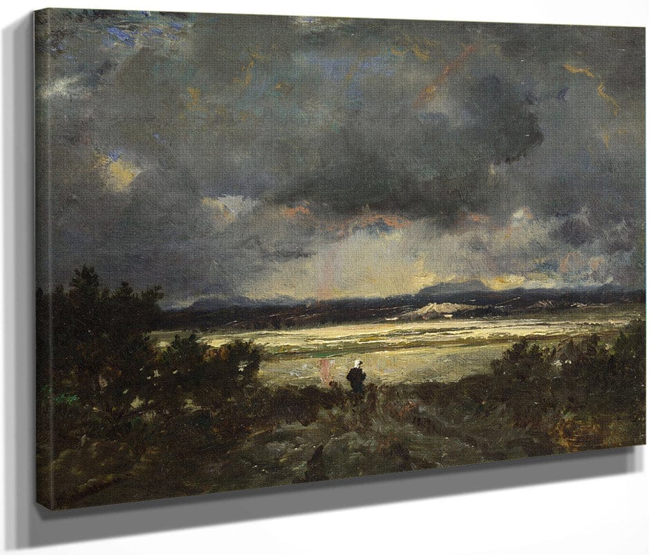 Sunset In The Auvergne 1844 By Theodore Rousseau