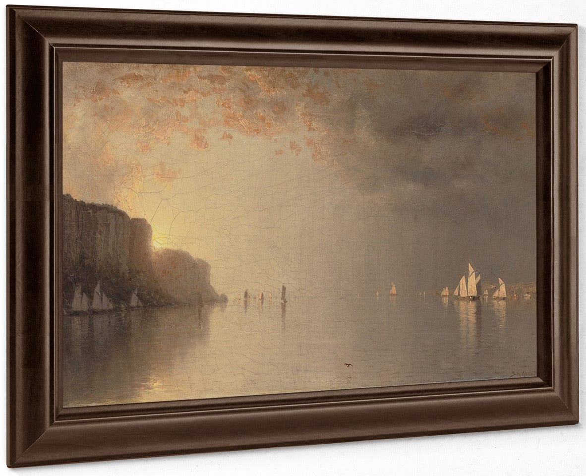 Sunset On The Hudson By Sanford Robinson Gifford - Image 6