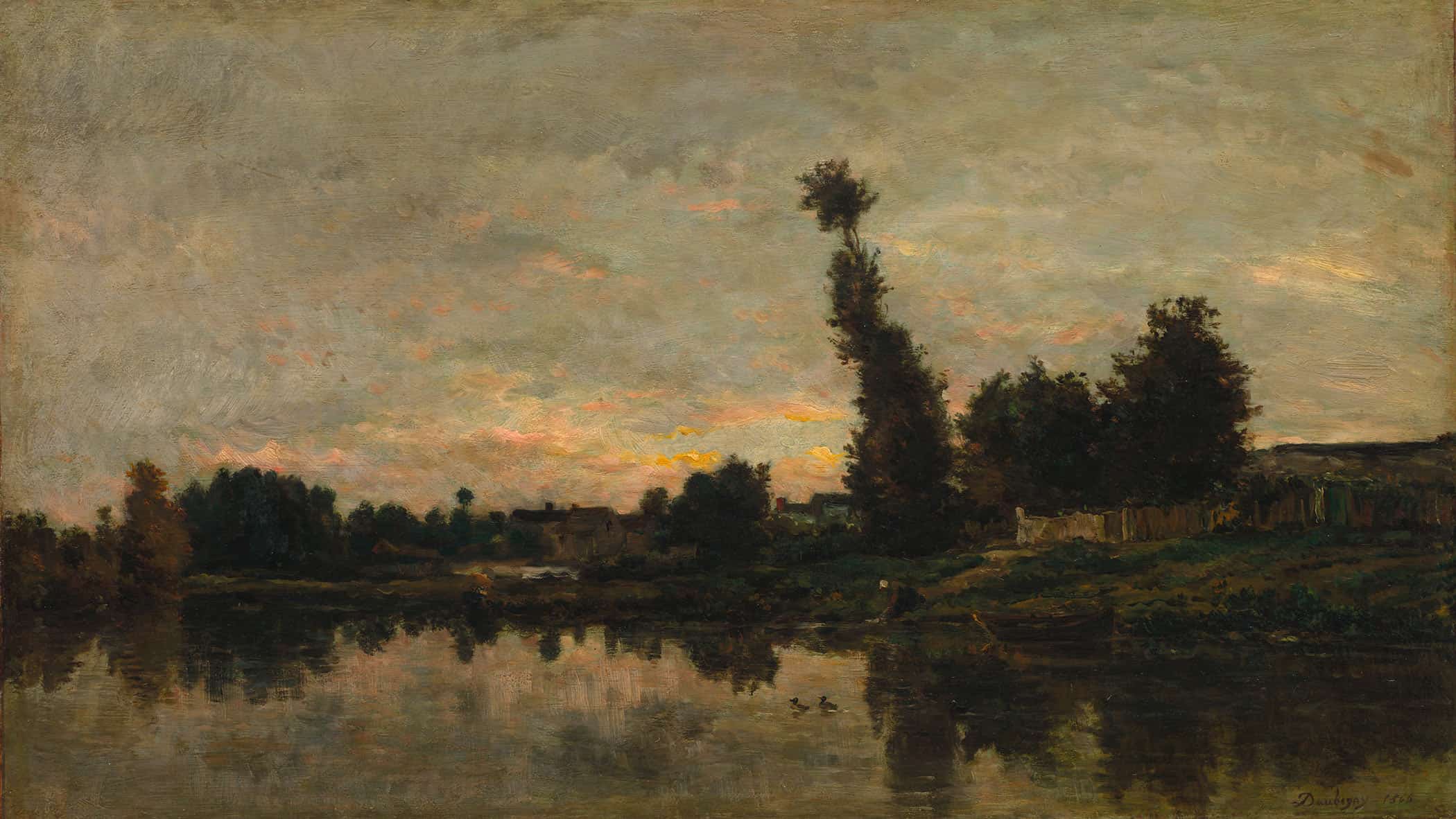 Sunset On The River Oise by Charles Francois Daubigny - Image 2