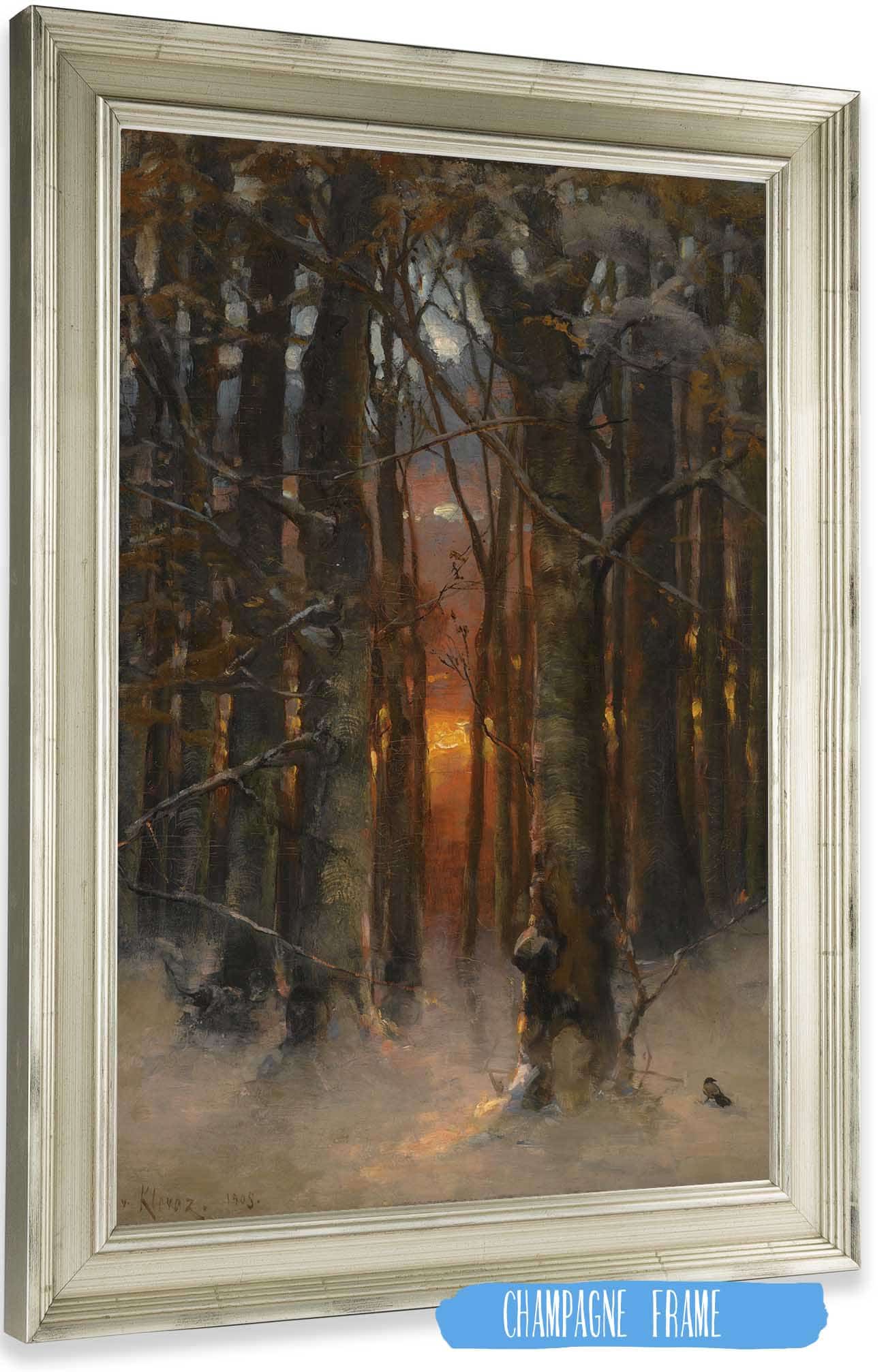 Sunset Through The Trees by Julius Sergius Klever