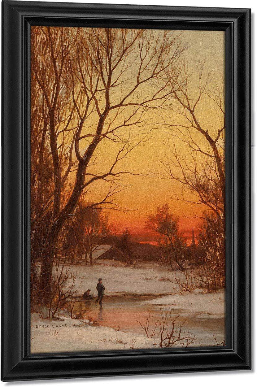 Sunset Woods And Pond Circa 1885 By Bruce Crane - Image 7
