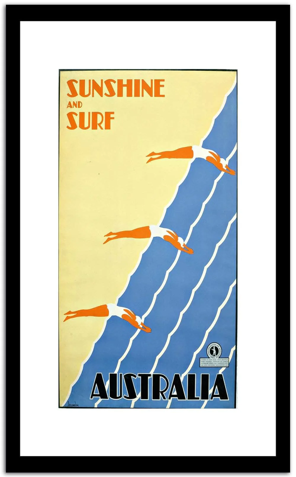 Sunshine And Surf Vintage Poster