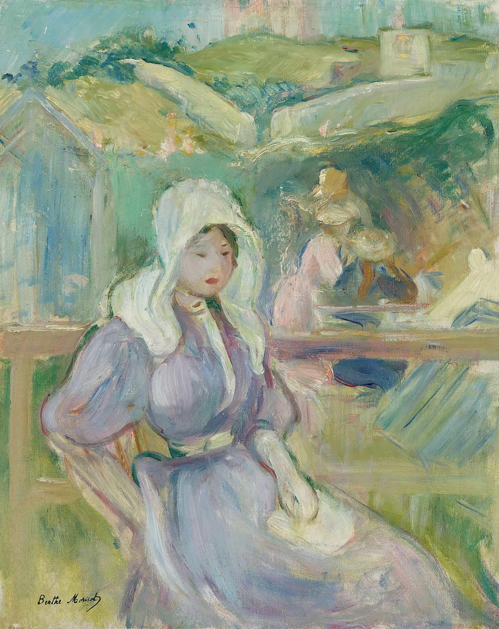 Sur La Plage A Portrieux by Berthe Morisot