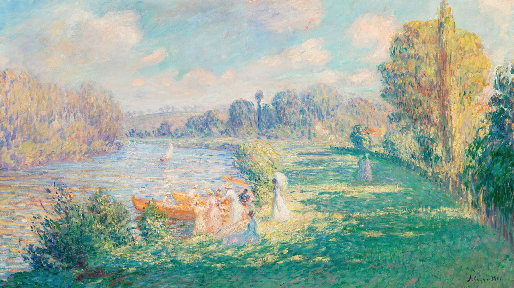 Sur Les Bords De La Marne by Henri Lebasque - Image 2