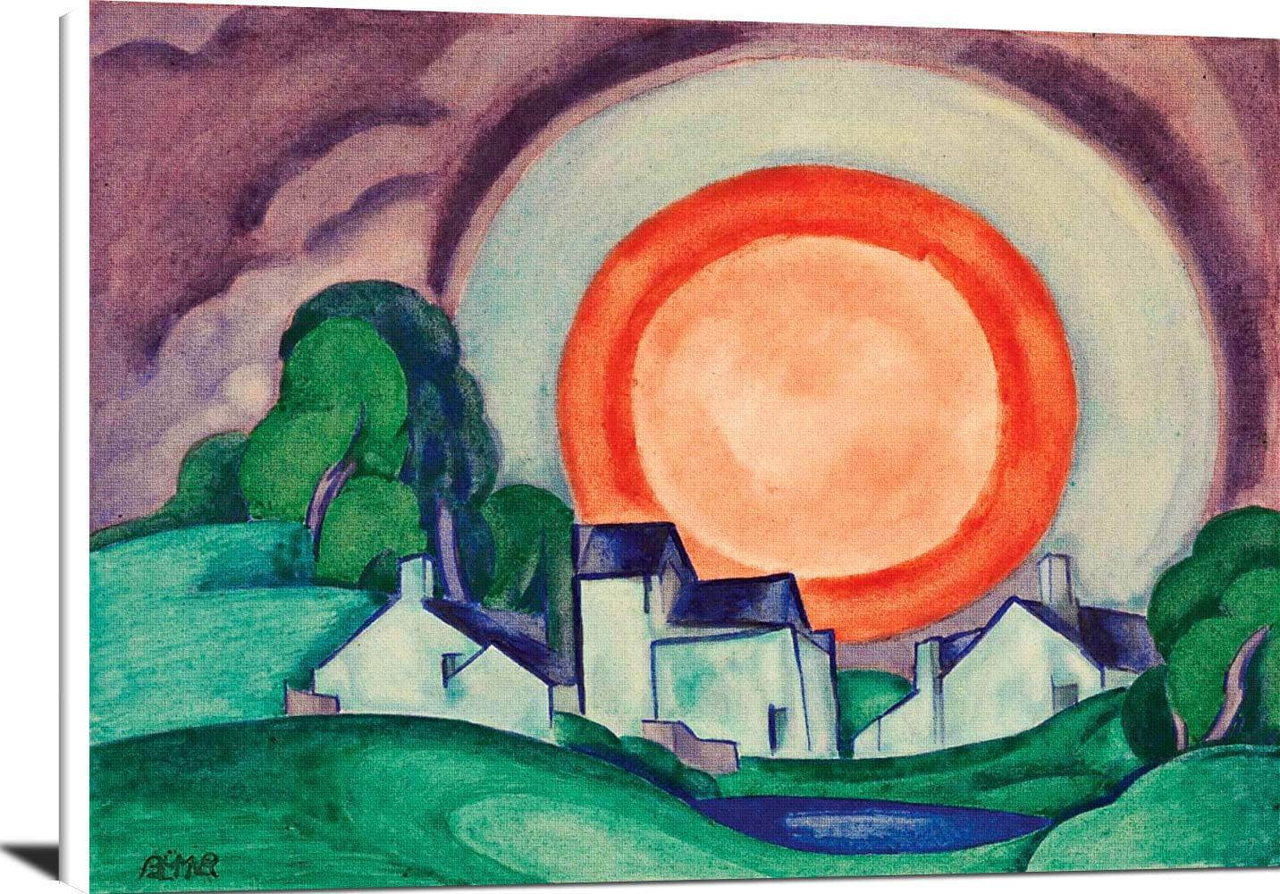 Surprise May Moon Painting Oscar Bluemner Canvas Art