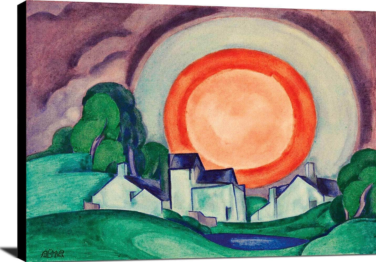 Surprise May Moon Painting Oscar Bluemner Canvas Art - Image 2