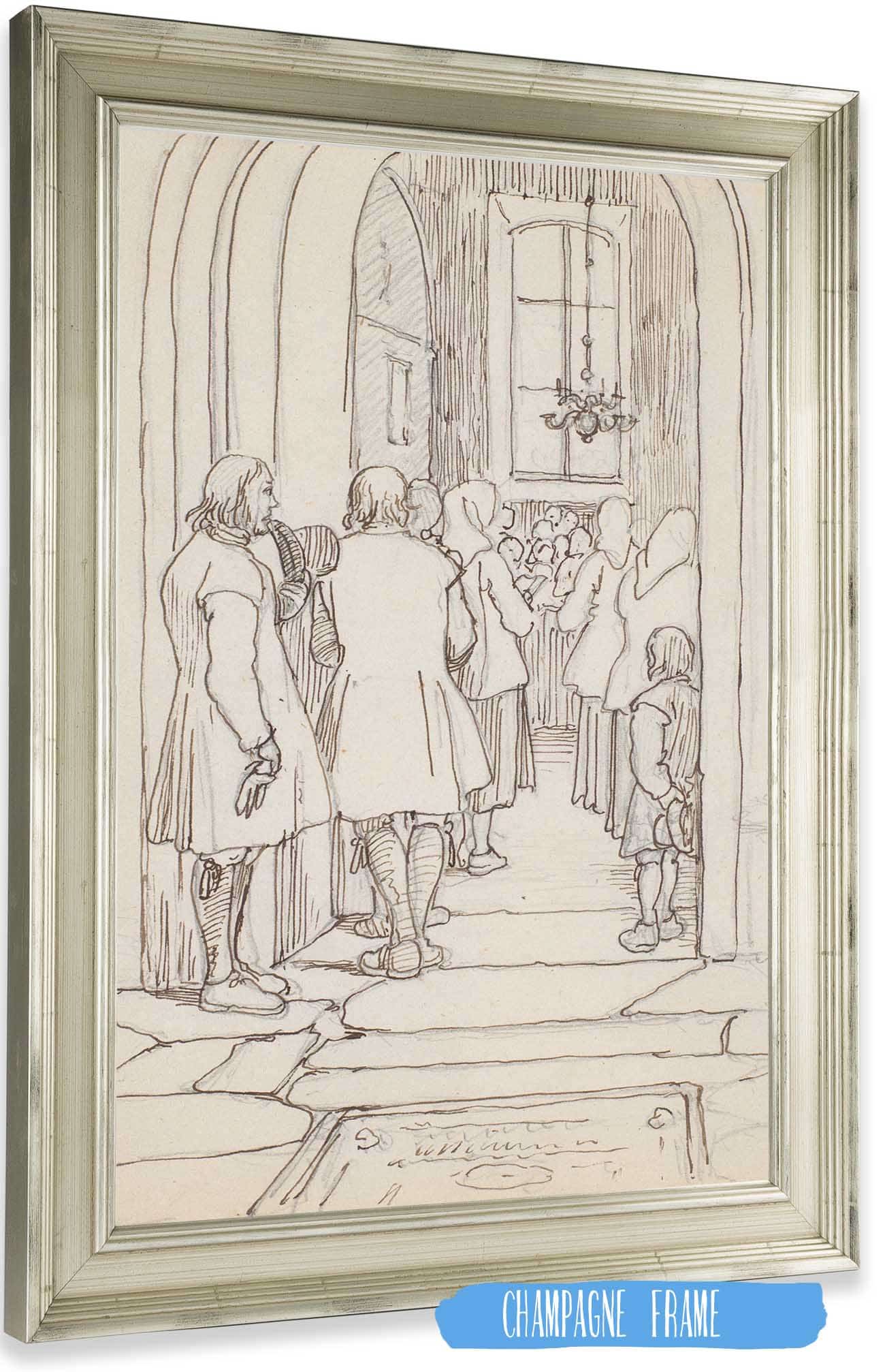 Svenske Bonder Til Gudstjeneste by Wilhelm Marstrand