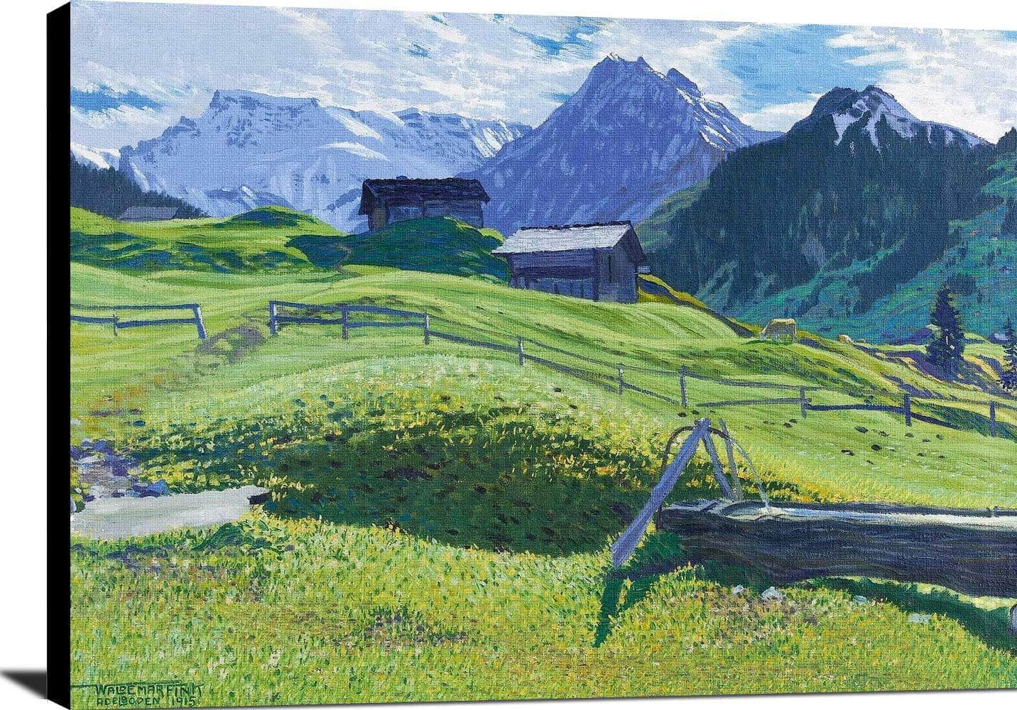 Swiss Alps Herbststimmung Painting Waldemar Fink Canvas Art - Image 2