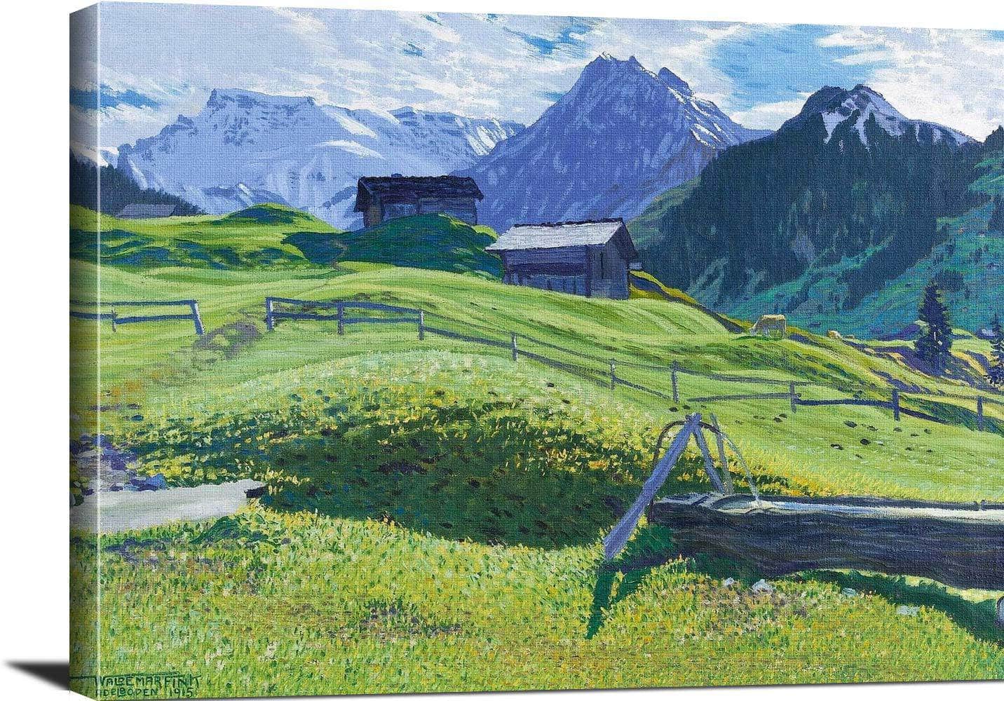 Swiss Alps Herbststimmung Painting Waldemar Fink Canvas Art - Image 3