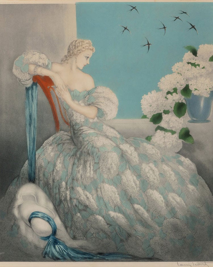 Symphonie En Bleu 1936 By Louis Icart - Image 6