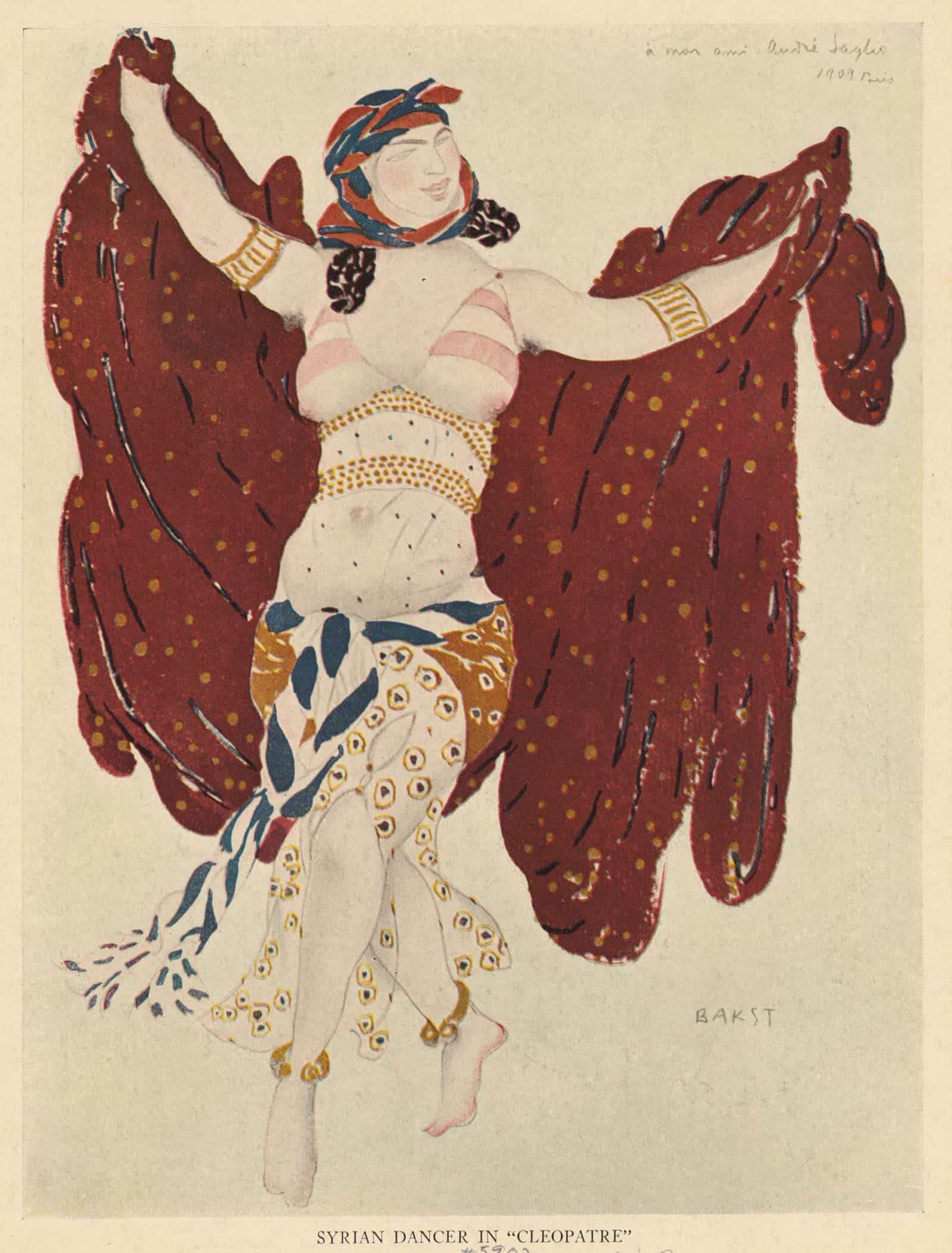 Syrian Dancer In Cleopatre by Leon Bakst