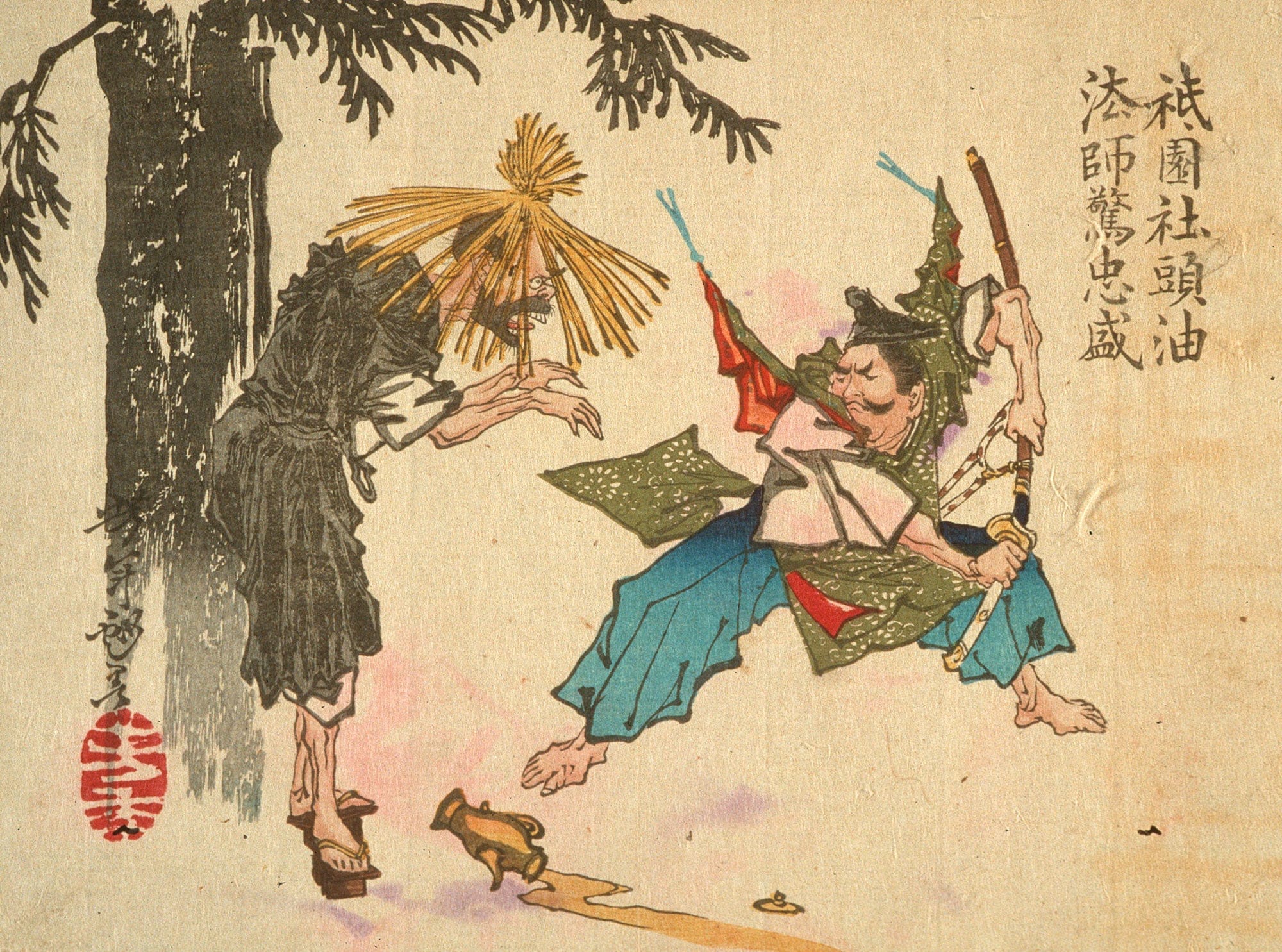 Tadamori And The Oil Thief by Tsukioka Yoshitoshi