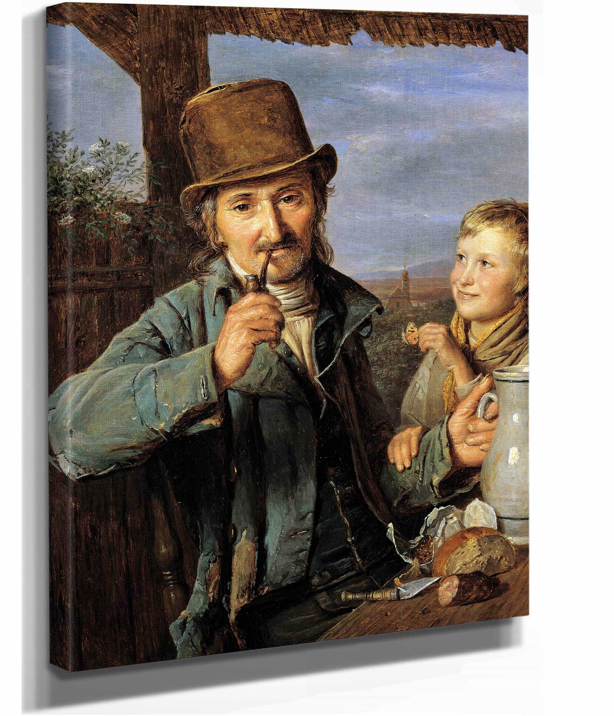 Taglohner Mit Seinem Sohn by Ferdinand Georg Waldmuller - Image 2