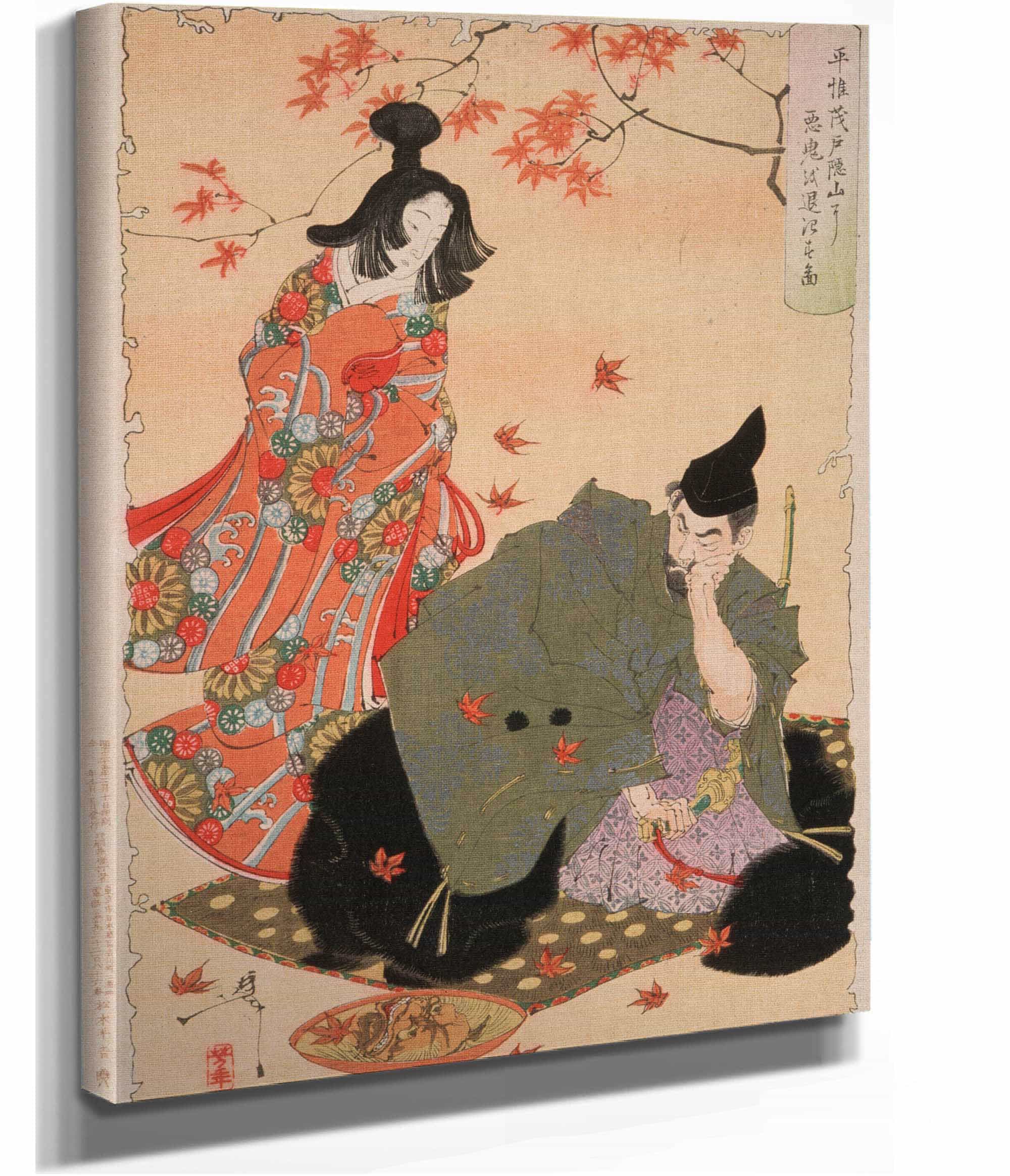 Taira No Koremochi Subjugates The Evil Demon At Togakushi Mountain by Tsukioka Yoshitoshi - Image 2