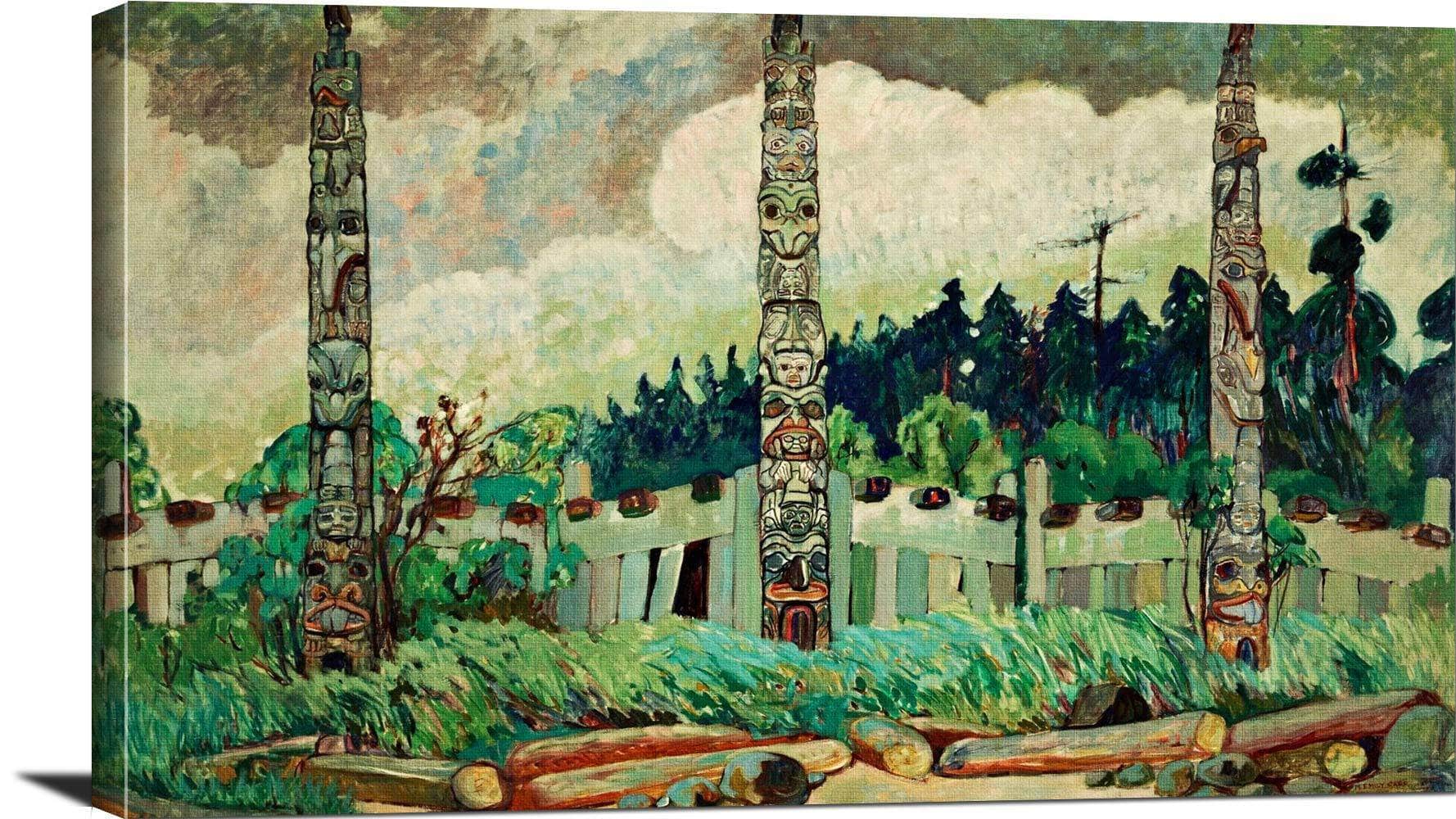 Tanoo, Queen Charlotte Island Painting Emily Carr Canvas Art - Image 3