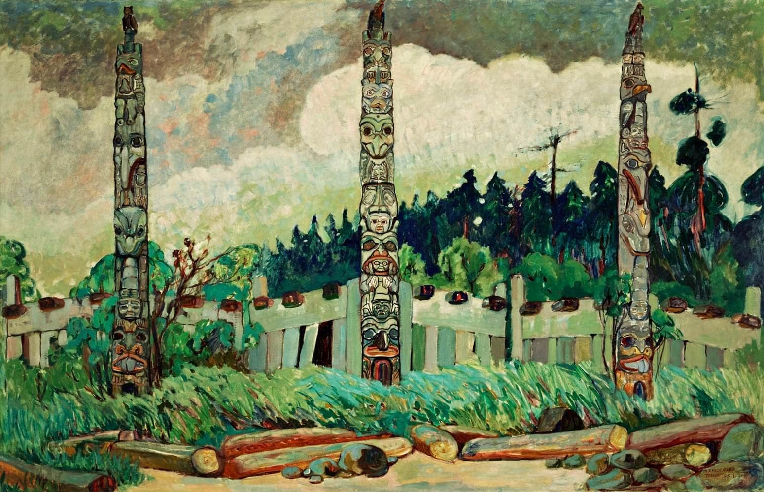 Tanoo, Queen Charlotte Island Painting Emily Carr Canvas Art - Image 5