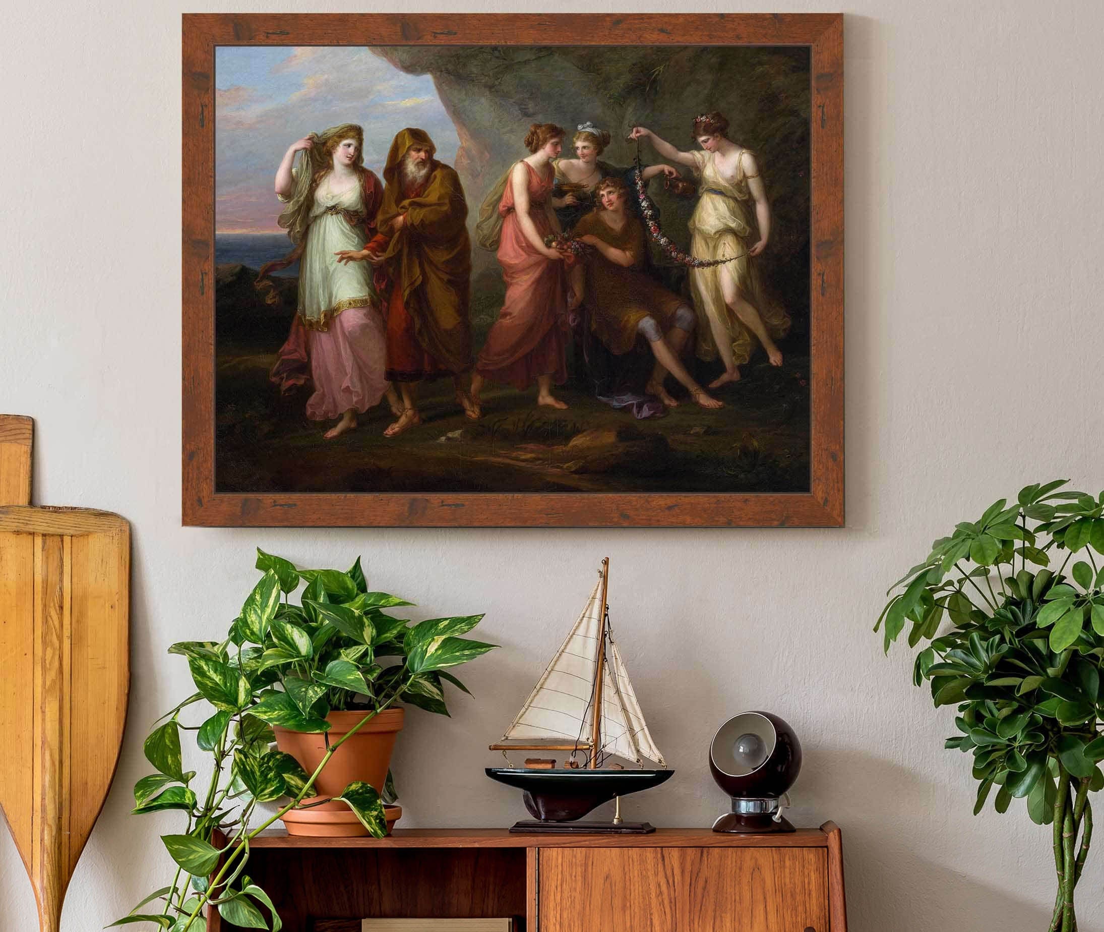 Telemachus And The Nymphs Of Calypso by Angelica Kauffmann - Image 3