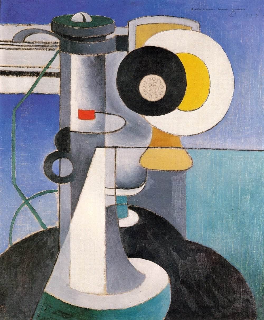 Telephone Painting Morton Livingston Schamberg Canvas Art - Image 5