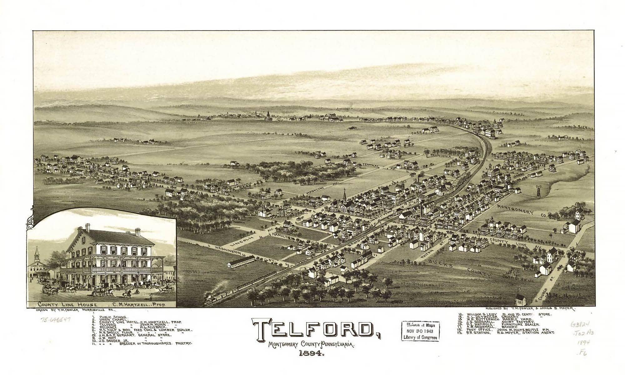 Telford Montgomery County Pennsylvania 1894  State Of Pennsylvania - Image 7