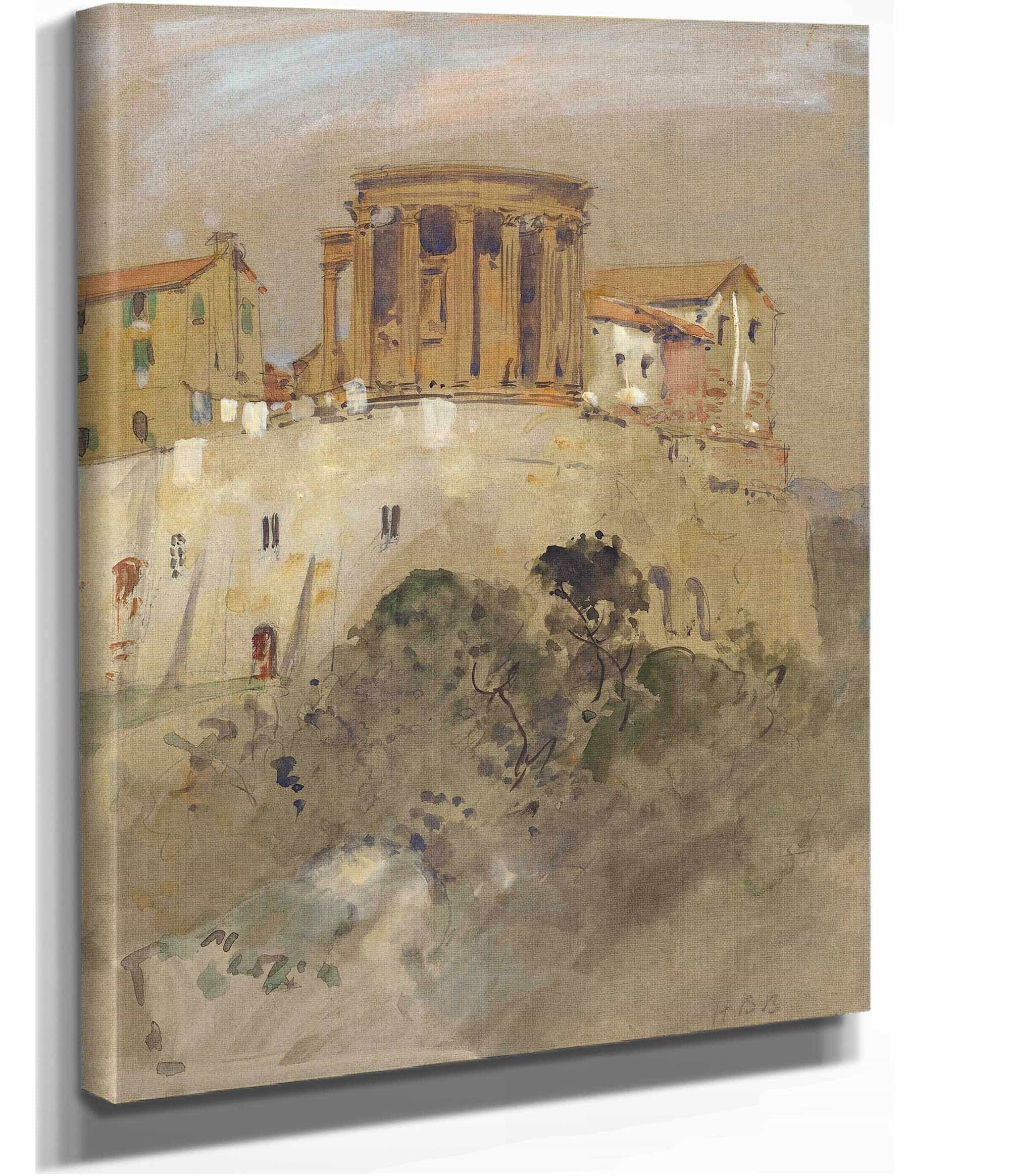 Temple Of Vesta At Tivoli by Hercules Brabazon Brabazon - Image 2