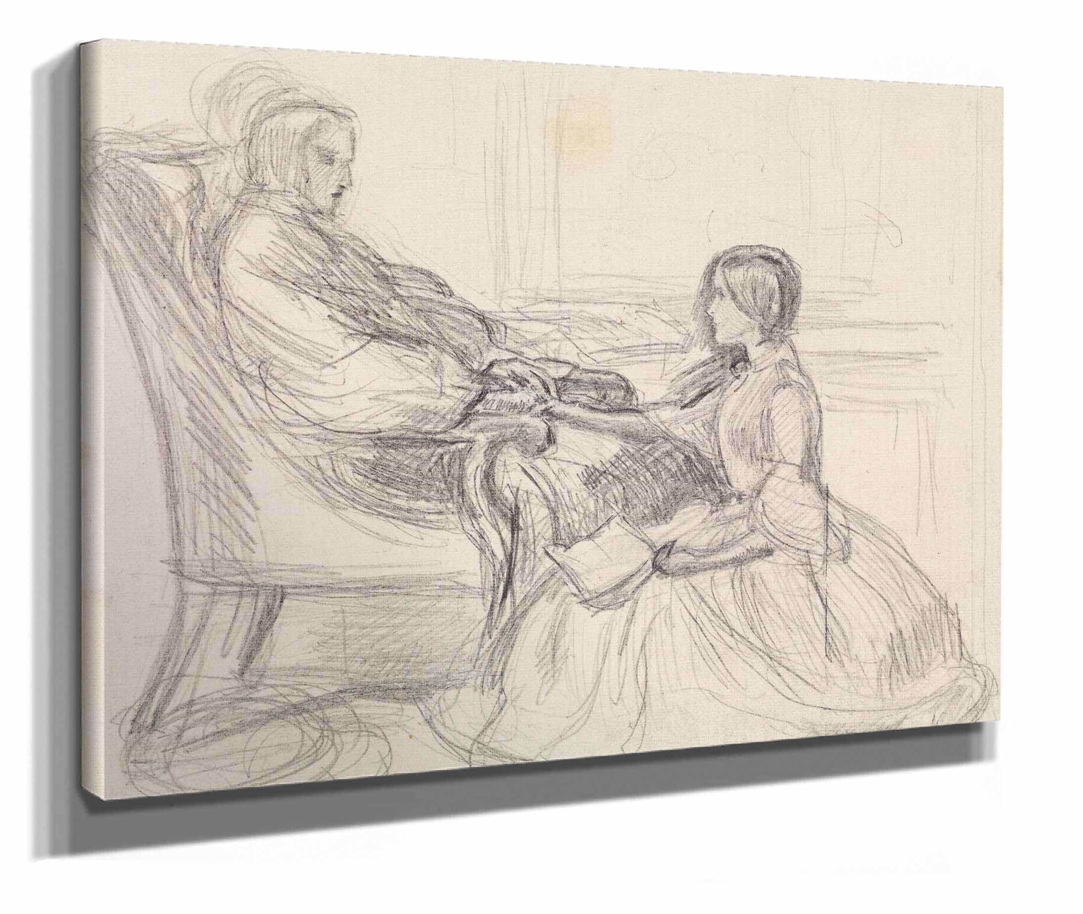 Tennysons The Grandmothers Apology Figure Study by Sir John Everett Millais - Image 2