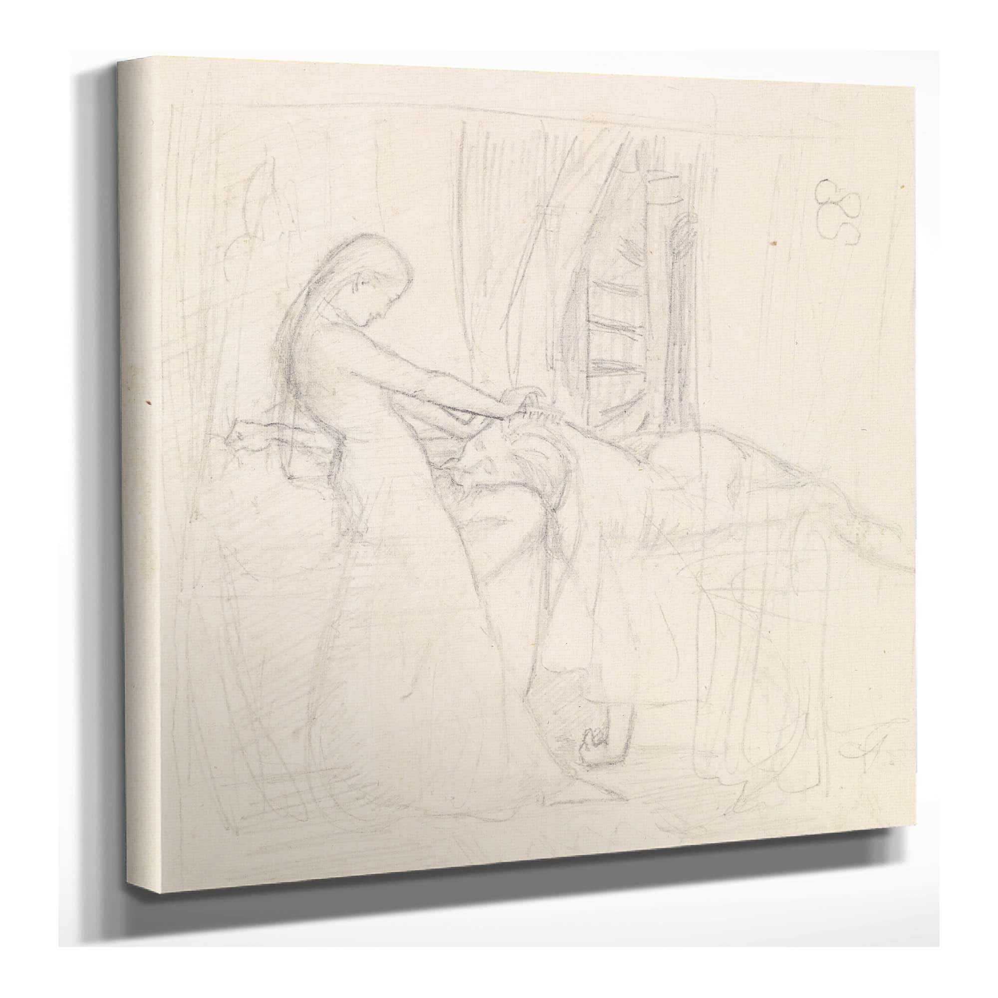 Tennysons The Sisters Figure Sketch by Sir John Everett Millais - Image 2