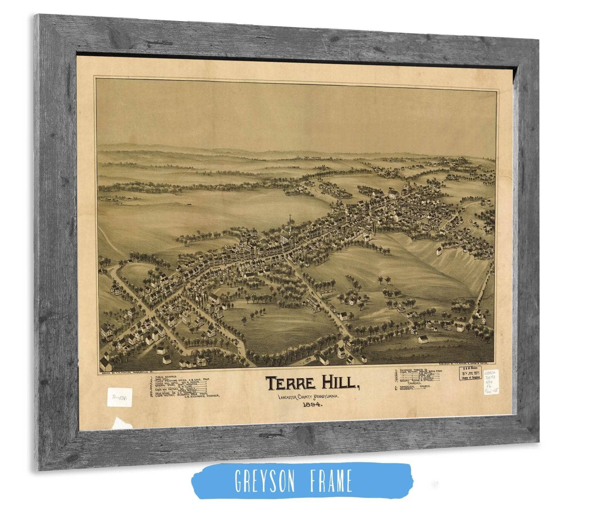 Terre Hill Lancaster County Pennsylvania 1894 State of Pennsylvania - Image 6