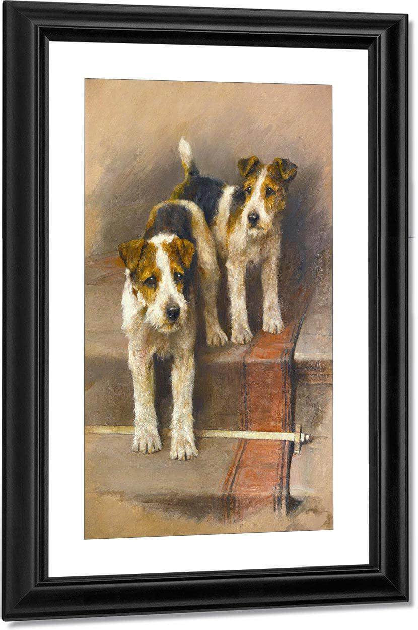 Terriers On A Staircase By Arthur Wardle - Image 3