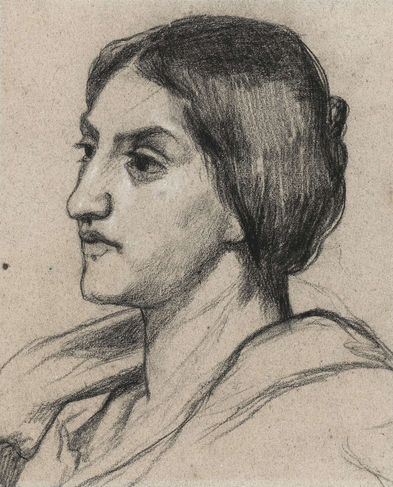 Tete De Femme by Pierre Puvis De Chavannes - Image 2