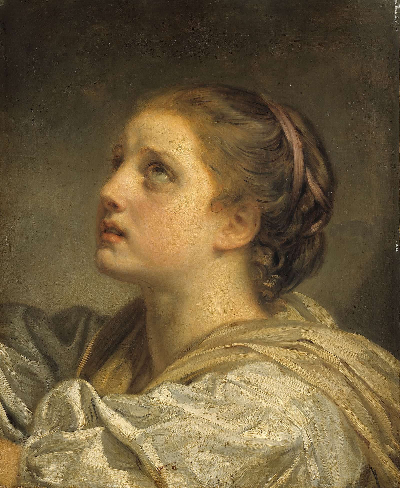 Tete De Jeune Femme by Jean Baptiste Greuze - Image 2