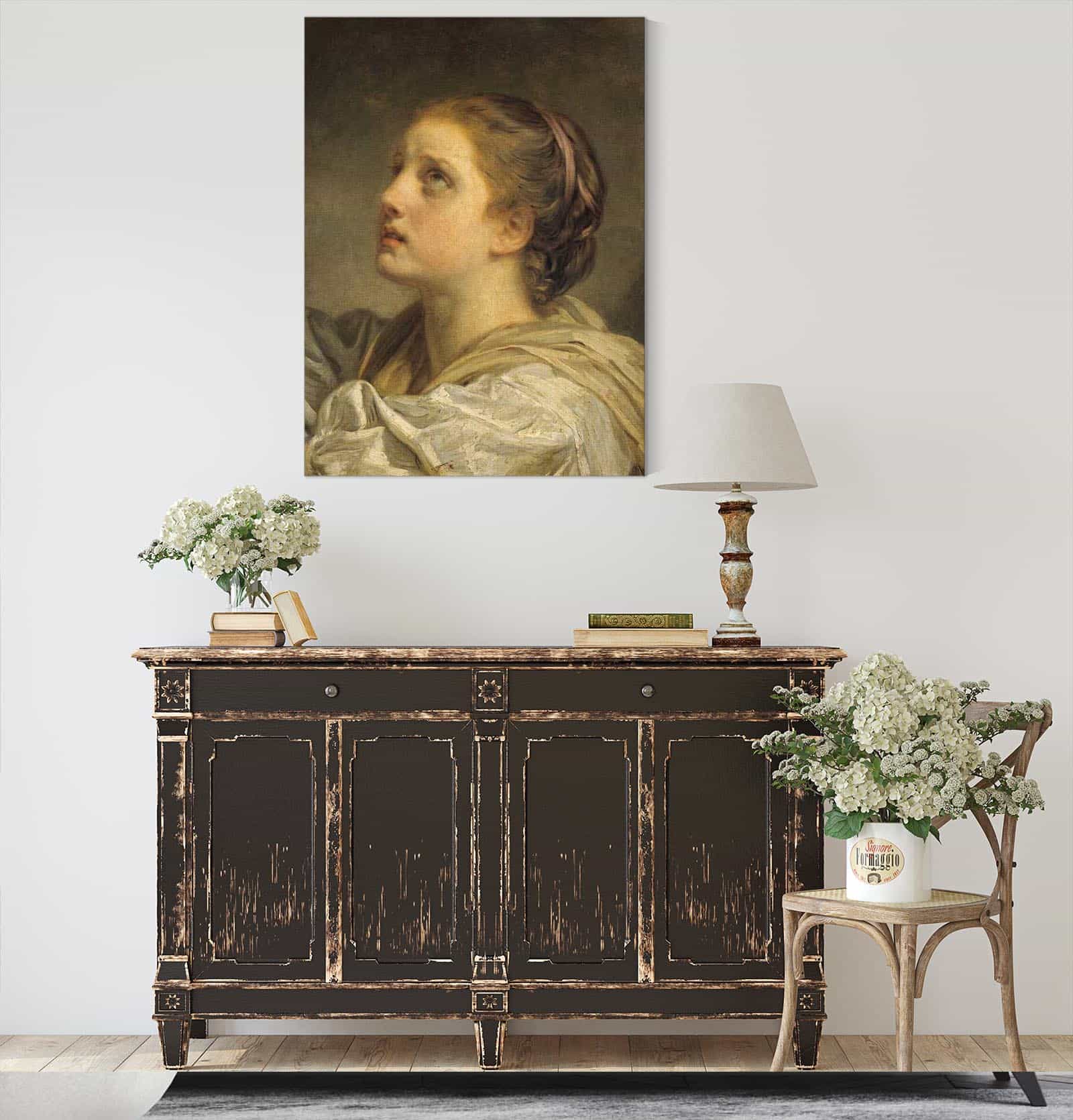 Tete De Jeune Femme by Jean Baptiste Greuze - Image 4