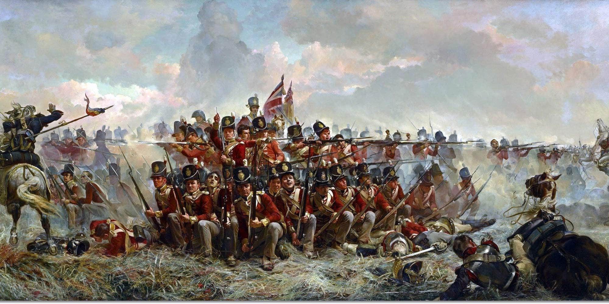 The 28th Regiment At Quatre Bras Painting Elizabeth Thompson Canvas Art - Image 5