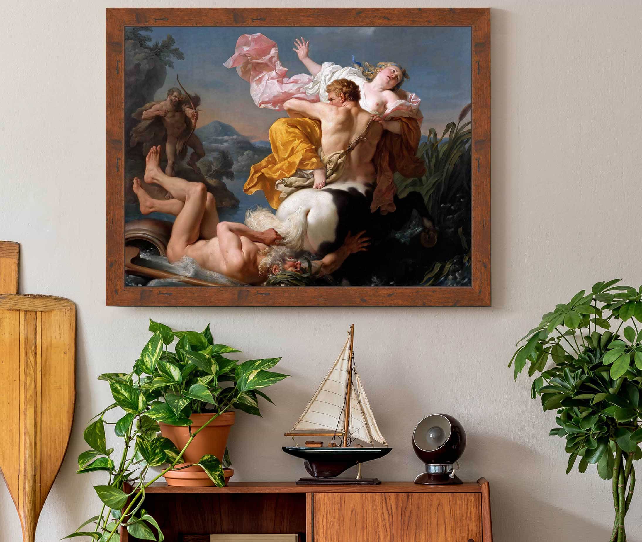 The Abduction Of Deianeira By The Centaur Nessus by Louis Jean Francois Lagrenee - Image 3
