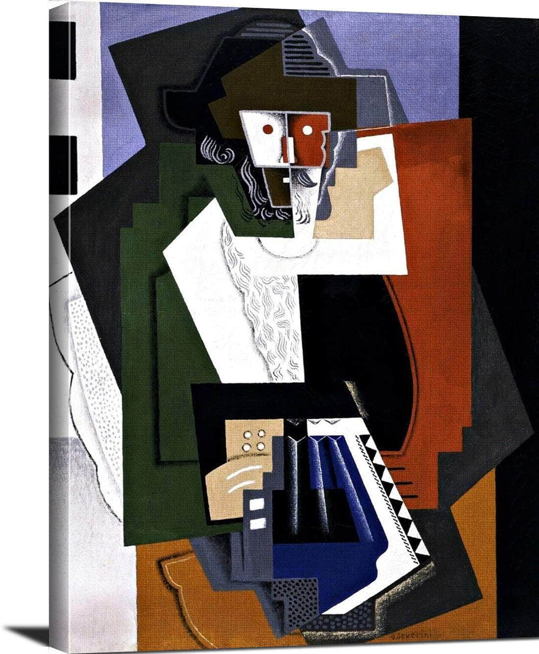 The Accordion Player Painting Gino Severini Canvas Art - Image 3