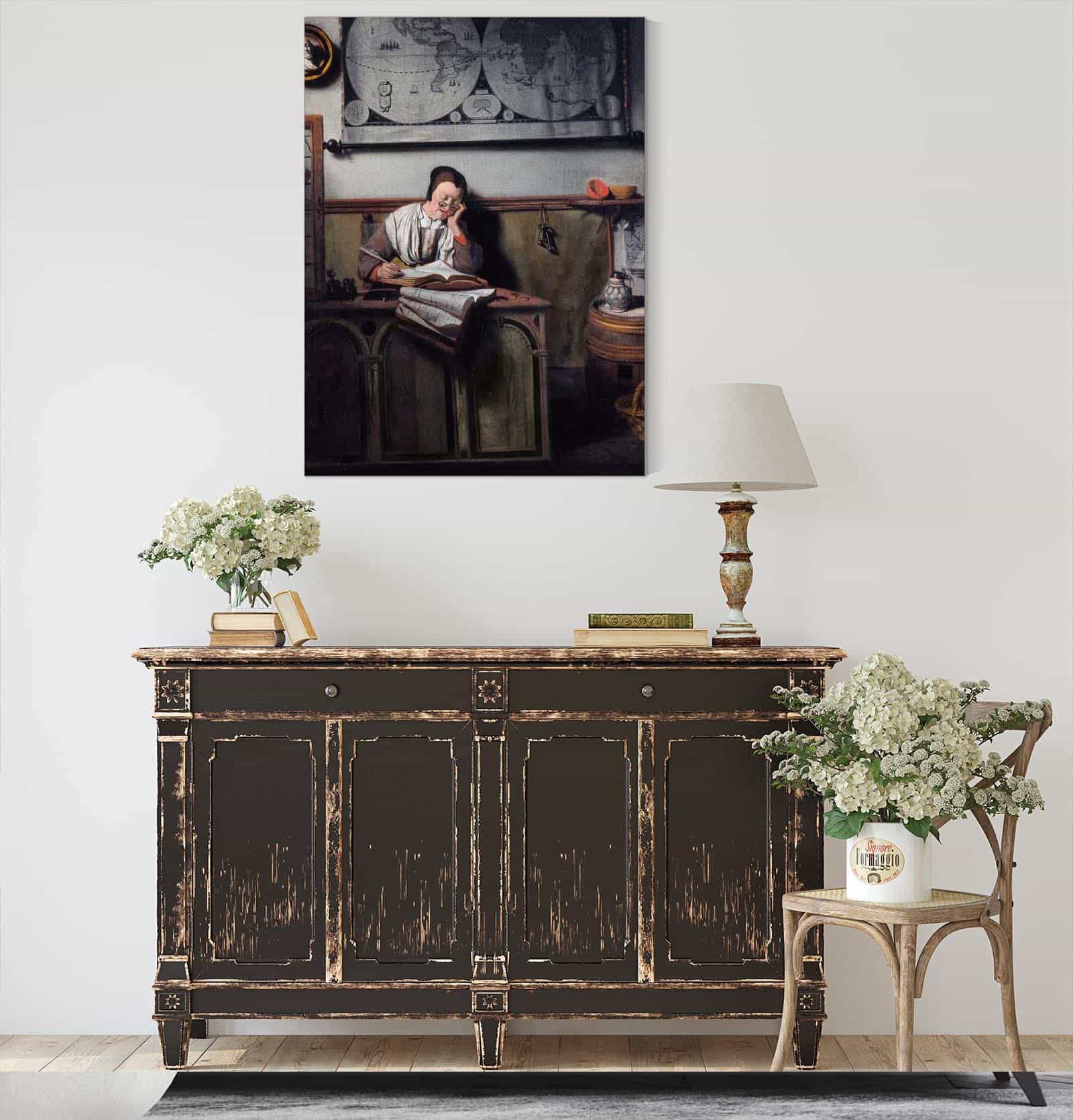 The Account Keeper by Nicolaes Maes - Image 4
