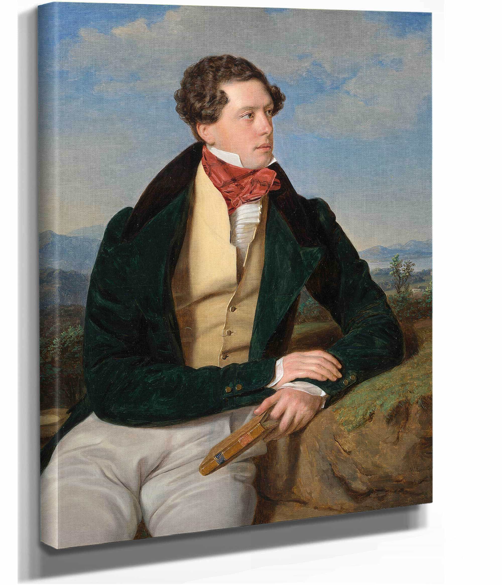 The Actor Maximilian Korn In A Landscape by Ferdinand Georg Waldmuller - Image 2