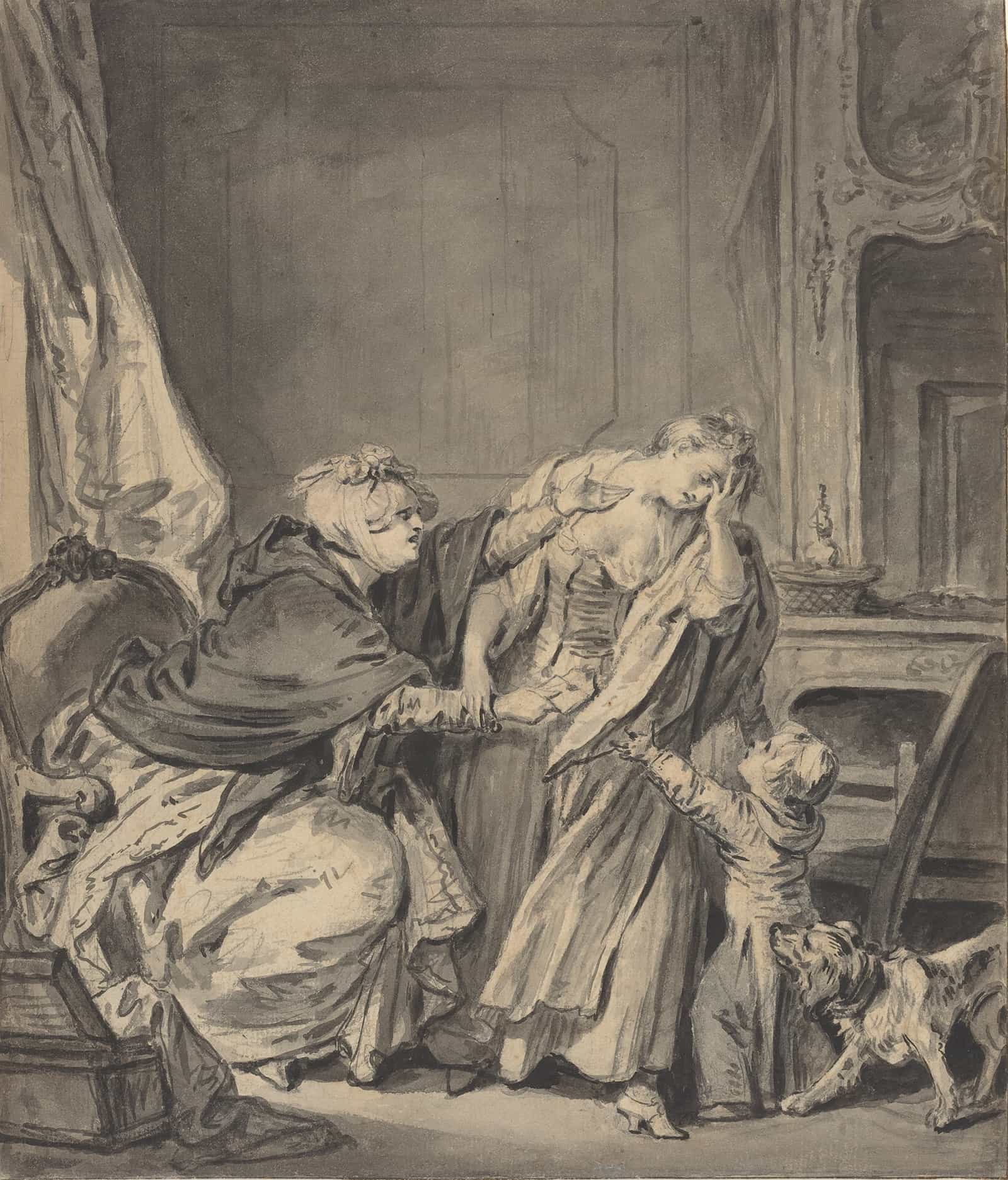 The Angry Mother by Jean Baptiste Greuze - Image 2
