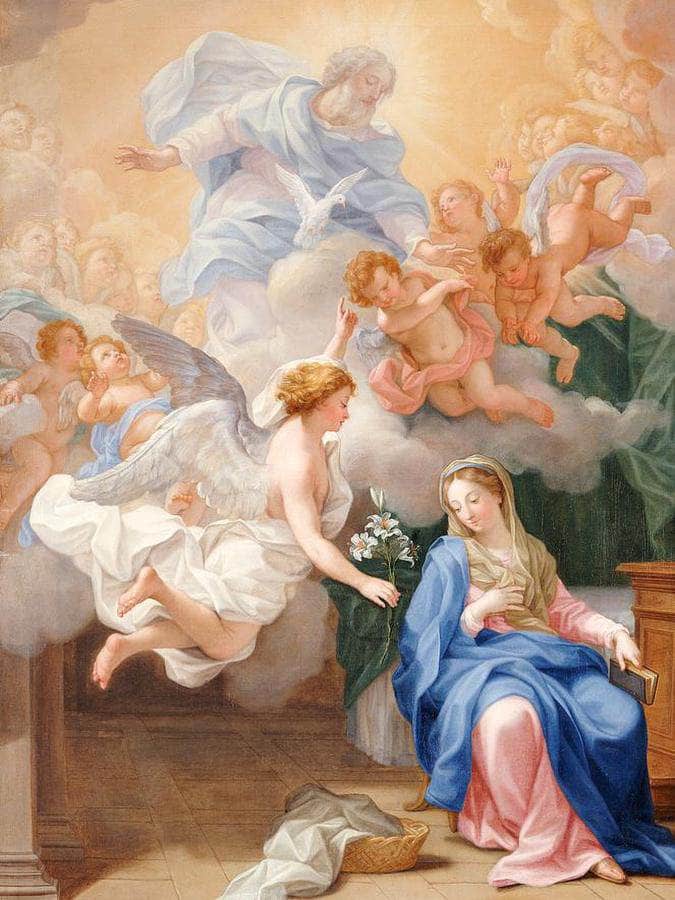 The Annunciation By Giovanni Odazzi - Image 6