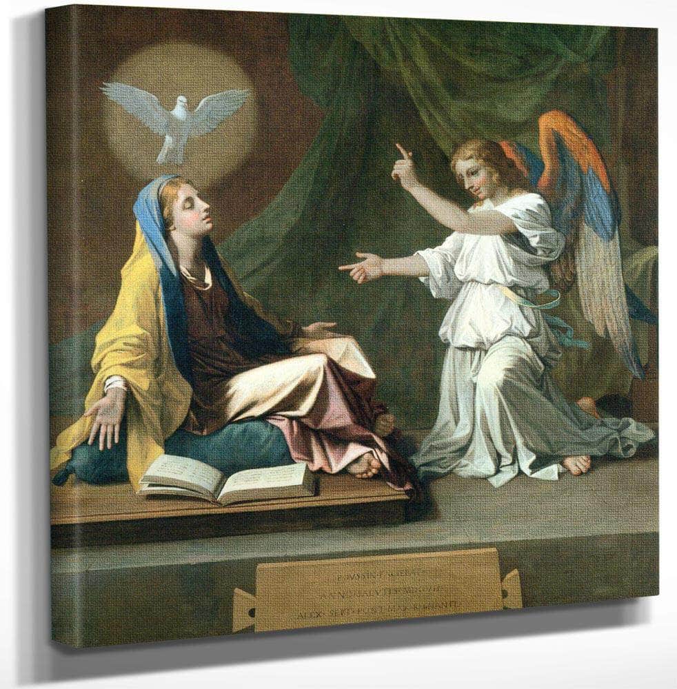 The Annunciation By Nicolas Poussin - Image 3